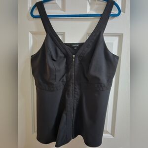 Torrid, black peplum top, 1X